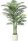 Fopamtri Artificial Areca Palm Tree 180 cm Fake Plants, Large Fake Tropical Palm Plants with White Planter Artificial Plants Indoor for Home Bedroom Office Balcony Garden Decorations