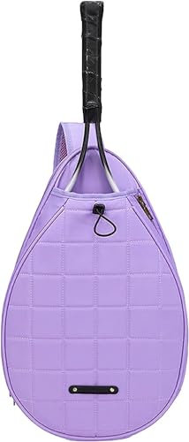MASKIS Tennistasche, Wasserdichter Tennisrucksack, Tennis Umhängetasche, wasserdichte Tennisschlägerhülle, Squash Tasche für Kinder, Squashschläger und Outdoor Sportzubehör,Lila