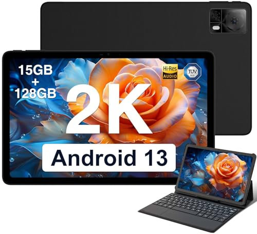 DOOGEE T20S Tablette Android 13, 10.4 2K, 15Go+128Go(TF 1To), 7500mAh Battery, TÜV Certificat, 13MP+5MP, Widevine L1, Dual 4G LTE+Dual Band Wi-Fi, 7.9mm Tablette Tactile, Octa Core/Hi-Res/OTG/Face ID