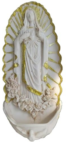 Hintyne Acquasantiera porta-acqua santa decorativo in resina da 3x7 pollici squisito ciondolo da appendere alla parete per la casa