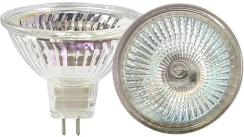 UGEFKMQ Glödlampor MR16, 12 V, 20 W, GU5.3, halogenspot-cup, MR16, 50 W, halogenlampor, 2-stifts GU5.3, sockel, varmvit, dimbar, 2 st 20 W