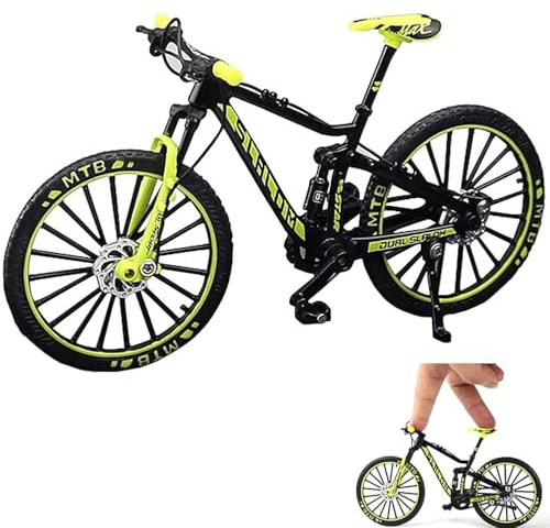 bzjqh Mini Bicycle Model, Finger Bike Model 1:10 Scale Die-Cast Mini Bicycle, Collectible Toy for Enthusiasts, Perfect for Display, Role-Play & Birthday Gifts (20×12CM) (green)