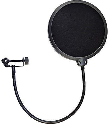 Namvo mikrofon popfilter vridbar popsk?rm med dubbelskiktsmask ljudskyddsskydd vindruta f?r bl? yeti bl? sn?boll och annan inspelningsstudio mikrofon