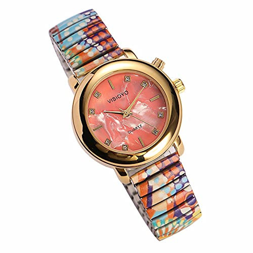 VISIONU English Talking Watch with Alarm Function for Ladies, Talking Date and Time (Expansion Band TAG-1405E)
