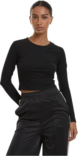 Urban Classics dam Ladies Organic Cropped Longsleeve T-tröja
