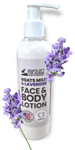 Goats of the Gorge Skin Lotion Lavender Scented - 250ml Goats Milk Soap Body Care, Palm Oil Free, Water Free - Luxurious Goats Milk Skin Lotion for Soft, Nourished Skin