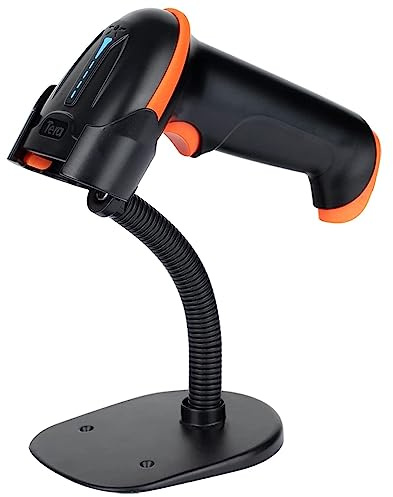 Tera Barcode Scanner Wireless 1D Laser Cordless Barcode Reader with Battery Level Indicator, Versatile 2 in 1 2.4Ghz Wireless and USB 2.0 Wired with Stand Model 5100-Z