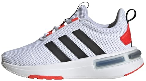 adidas Racer TR23 Shoes Kids Laufschuhe, Cloud White/Black/Bright Red, 37 1/3 EU