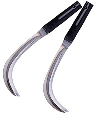 OFFSCH Pcs Garden Knife Long Handle Scythe Tool Serrated Garden Knife Tool for Gardening Reaping