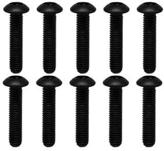 RISON-Titanium 10 Pezzi Viti a Testa Bombata in Titanio con Torx Incassato M3x12mm, Vite a Bottone a Testa Tonda Bulloni ISO14583, Vite a Testa Semicircolare Bullone Meccanico Antiruggine