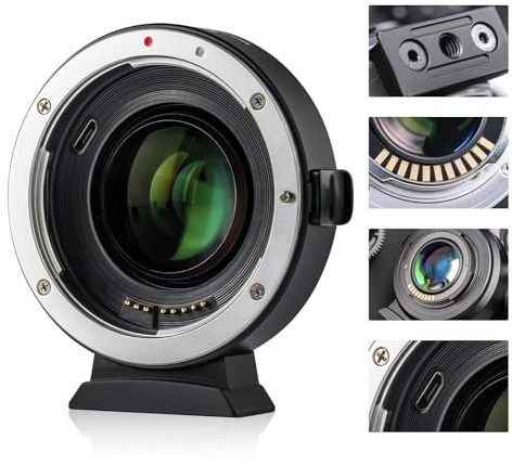 VILTROX EF-EOS M2 Objectif autofocus électronique Adaptateur EF-M Convertisseur AF 0.71x Speed-Booster pour Canon EOS EF/EF-S Objectif sur Canon M Monture EOS M2 M3 M5 M6 M50 M50II M100 M2 M3 M10 II