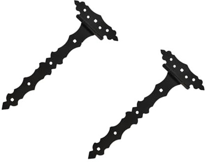 Kreuzgehänge Retro Antik Set Türbeschlag Ladenband Beschlag 300mm schwarz 2 Stück