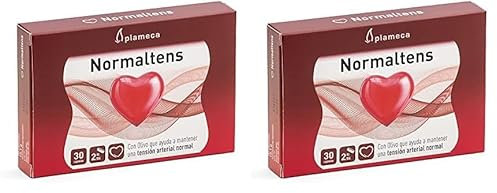 Plameca- Normaltens - Para mantener la Tensión Arterial, Hipotensor, Diurético y Cardioprotector - Fórmula con Olivo + Espino Blanco + Ortosifón + Ajo Negro Y Coenzima Q-10-30 Cápsulas