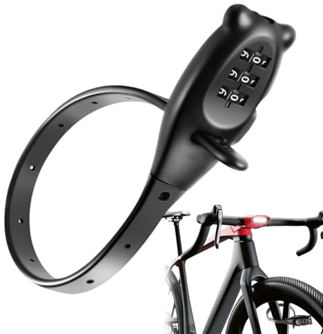 Cycle Lock Zip Tie Cable Combination, Adjustable Anti-Theft Closure, Lightweight Safety Strap for Pram Cupboard, Scooter, Fridge, Skispis, Toolbox, Travel Bag