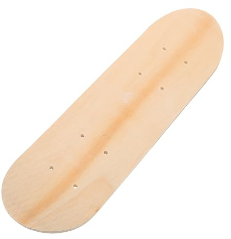 LOORGVEL Planche de Skate Vierge Skateboard Enfant 43 Pouces 7 Couches D'ÉRable Double Face Planche Blanche pour DIY CréAtif Et DéCoration