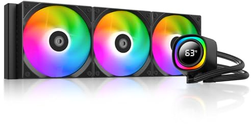 ID-COOLING FX360 TD – 360 mm AIO Liquid CPU Cooler with Digital Display & ARGB Lighting, 350W TDP, Intel LGA1851/1700 & AMD AM5/AM4 Compatible