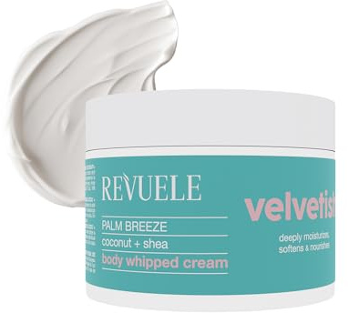 REVUELE Palm Breeze Crema Corpo Soffice con Cocco e Burro di Karité – Idratazione Profonda, Nutrimento Intenso e Pelle Morbida e Vellutata, 300 ml
