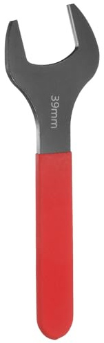 QUARKZMAN Chiavi Inglesi 39mm Metrica, Chiave Aperta Singola Angolo di Sfalsamento 15 Gradi, Piccola Chiave Inglese a Forchetta a Forma di U Gambo Rosso per Riparazione Auto, Mobili