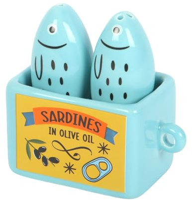 Sardine Salt and Pepper Shakers | Quirky Kitchen Tableware Set