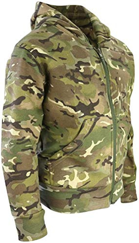 Kombat UK Kids Camo Hoodie - British Terrain Pattern, 7-8 Years