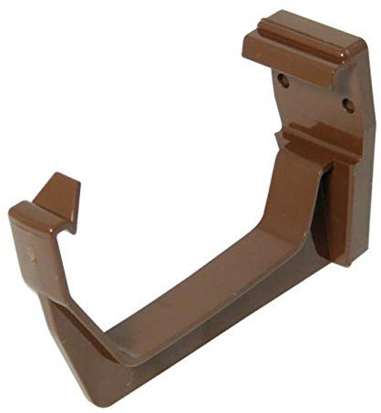 FLOPLAST 114mm Square Fascia Gutter Bracket - Brown - Bag of 5