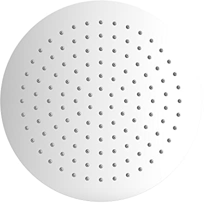 GRIFEMA Tête de Douche Inox - Économie d'Eau, Pommeau Rond 25CM, Pluie Universelle Filetage 1/2 Pouce, Rotatif 360°, G834