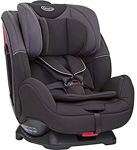 Graco Enhance Convertible Car Seat Group 0+/1/2, Rearward facing for longer from birth to approx. 4 years (0-18kg). Forward facing from approx. 1 to 7 years (9-25kg), Black/Grey fashion