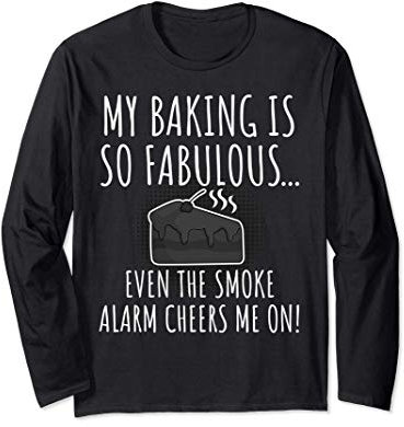 Lustiger Konditor Bäcker Pâtissier Backen I Rauchmelder Langarmshirt