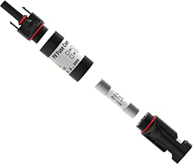 Fusible solaire en ligne avec support 20A : Porte-fusible pour systèmes photovoltaïques - Sudoo
