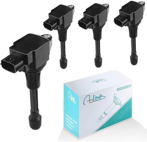 AULINK Set of 4 UF549 Ignition Coil Pack L4 1.6L 1.8L 2.5L For Nissan 2007-2019 Altima Cube Rogue Sentra Versa NV200 Pathfinder Infiniti FX50 M56 QX60 QX70 5C1753 C1696