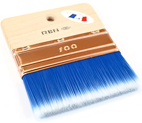 Pennello/spalter/pennello 100mm / made in France/adatto alle pareti e ai mobili da rinnovare/manico largo e piatto in fibra sintetica di legno/per pitture a olio, all'acqua, a vernice