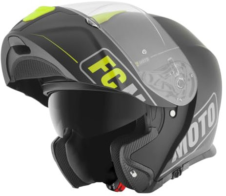 FC-Moto Novo Straight Klapphelm, schwarz/gelb, XS (53/54)