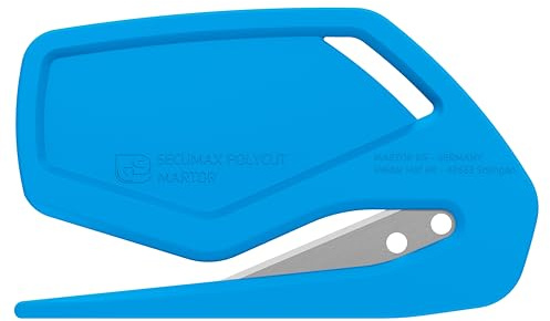 MARTOR 100 x Cuchillos de seguridad, Hoja oculta, SECUMAX POLYCUT, Cúter profesional, ligero, plástico, Para diestros y zurdos