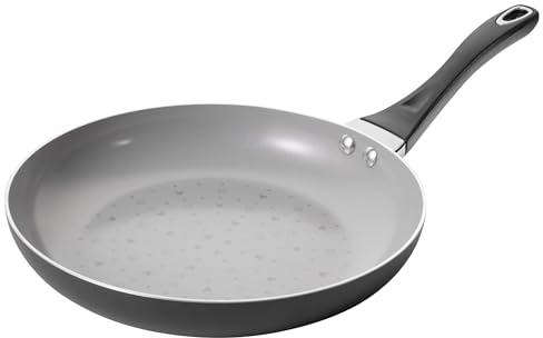 Prestige Disney Monchrome Mickey Mouse Ceramic Frying Pan Non Stick, 28cm - Induction Suitable Non Toxic Frying Pan, PFAS & PFOA free cookware, Black & White