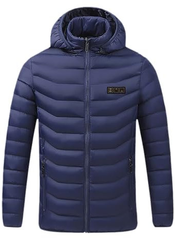 MOVAWAKY 2024 Manteau Chauffante Homme Femme,Gilet Chauffant Homme avec Batterie Hiver Chasse Doudoune Capuche | pour Camping Le Ski en Plein Air | (Batterie Non Incluse)