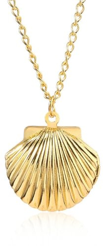 Niaspi Minimalist Shell Necklaces for Women Girls Dainty Sea Shell Conch Statement Pendant Necklace Boho Vintage Hypoallergenic Lightweight Birthday Holiday Simple Clavicle Necklace Jewelry (Gold)