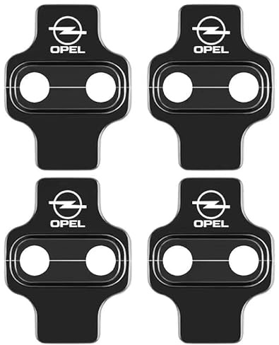 4 Stück Auto Türschloss Abdeckung für Opel Adam Corsa Astra Insignia Mokka Crossland Grandland X Combo Zafira, Auto Türschloss Abdeckung Door Lock Cover mit Logo Türverriegelung Abdeckung Zubehör