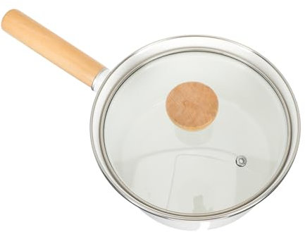 HOLIDYOYO Pot à lait émaillé cuisson marmite à lait le potage se précipiter petit poêle antiadhésive casserole anti-adhésive pot de soupe au lait pot polyvalent nouilles Un verre blanche