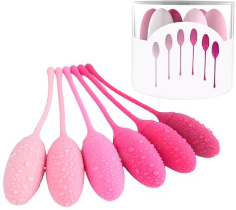6 PCS Kegel Balls Pelvic Floor Exercise Devices and Weights Exerciser for Tightening & Control, Silicone Kegel Devices for Women, Premium Trainer for Beginners & Advanced