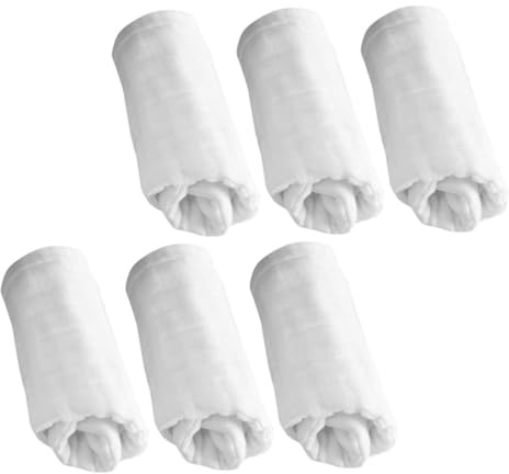 Gatuida 6pcs Muslin Burp Cloths Cotton Reusable Washable Diapers Soft Breathable Pee Pads for Newborn Boys and Multipurpose Nursery Blankets Shower