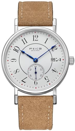 FEICE FM211 Brown Menâs Watches Bauhaus Design Automatic Watch Waterproof Sapphire Crystal Analog Mechanical Watches for Men Women Unisex FM201 Upgrade Model.