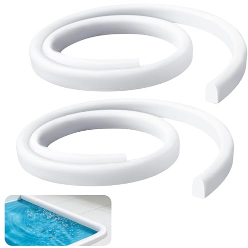Striscia paraschizzi per doccia autoadesiva e ferma acqua per pavimento (1 m, bianco) - Paraschizzi per soglia doccia, guarnizione flessibile per doccia per separazione bagnato/asciutto
