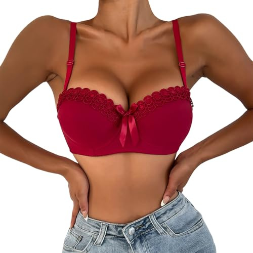 Dirndl BH push up dam-BH med bygel Dirndl-BH rygglös sexig dambh stora bröst starkt grepp Dirndl-BHS bekväm mjuk Dirndlbh spets för vardag oktoberfest fest fest bröllop