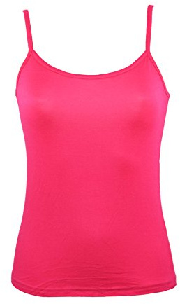 Miss Rouge: Camiseta de tirantes, viscosa, fucsia, Talla única