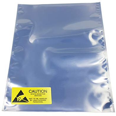 CW-MART Open Top Antistatic Bag for ATX Motherboard Graphics Card GPU Electronics Anti Static Ziplock ESD Shielding Bags, 50 Pcs 12x16inch with Anti-Static Label…