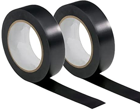 LEDLUX 2 Rotoli Nastri Isolanti Colore Nero Larghezza 19mm Lunga 5 Metri