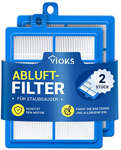 VIOKS 2 x Hepa filter dammsugare ersättning för AEG dammsugare filter HEPA13 AFS1W AEF13W 900167768/2 Philips dammsugarfilter FC8038/01 – filter för dammsugare Philips FC9150 och för AEG LX7 VX6 VX7