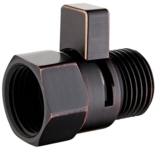 BRIGHT SHOWERS Water Flow Control Valve, Brass Shower Head Water Valve with Handle Lever, Flow Regulator Water-Saver Volume, Oil-Rubbed Bronze