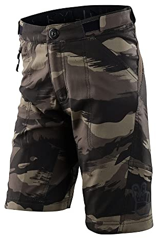 Troy Lee Designs Cycling Mountain Bike Trail Biking MTB Bicycle Shorts for Youth, Skyline Short NO Liner (28, Brushed CAMO Military)