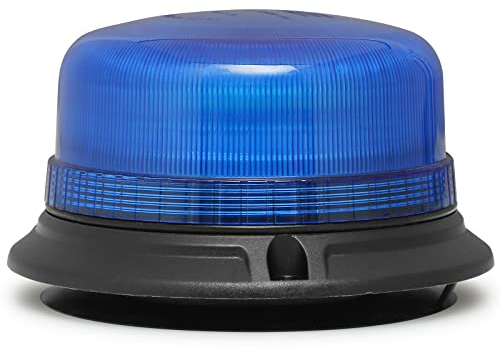 D-TECH LED rundumleuchte blau Mit Magnetfuß,12/24V LED blau Warnleuchte Mit 3.6m Kable,ECE R65 R10 Zulassung,3 Blinkmodus LED Blinkleuchte blau für Auto Feuerwehr Polizei Notfall-Blinklicht,36W LED